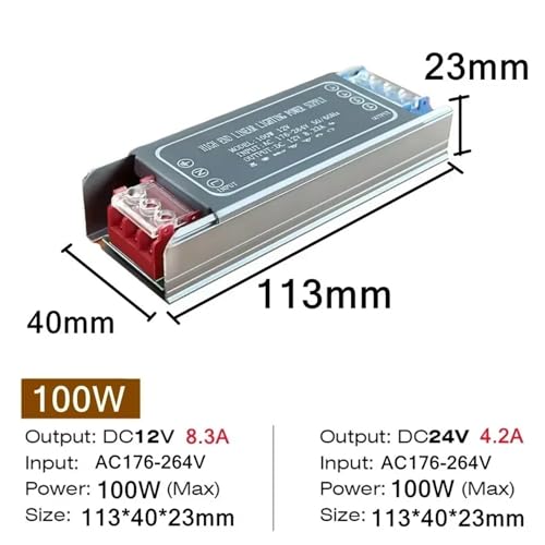 Transformateur 12V pour ruban LED 100W switching power supply AC176-264V