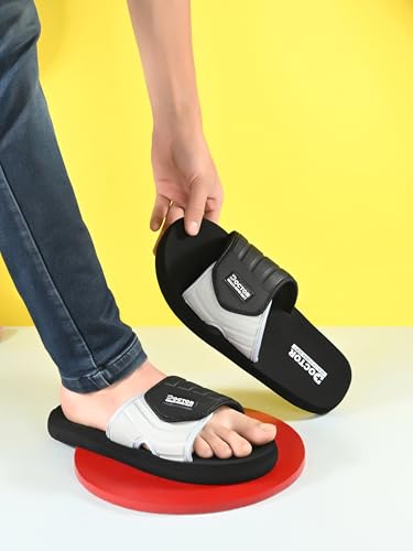 Image of DOCTOR HEALTH SUPER SOFT Men's Casual Slide Slippers | Soft Cushioned EVA Comfort Sandals | Lightweight Anti-Slip Open Toe Slides for Indoor Outdoor Everyday Wear