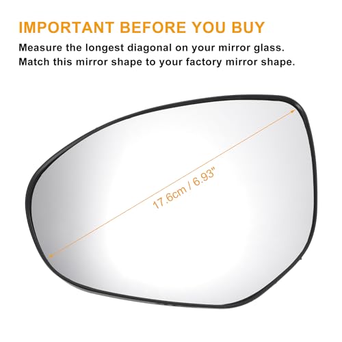 Verre de rétroviseur gauche brisé pour Mazda 2 solution de miroir chauffant
