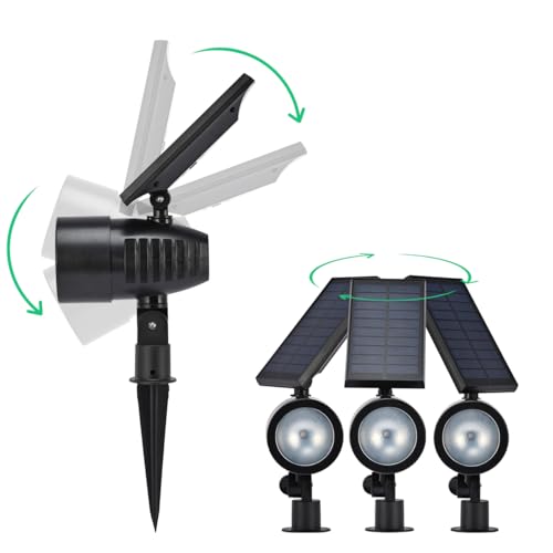 Lampe solaire LED extérieur orientable 3000K blanc chaud avec piquet - 4