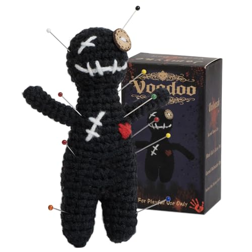 Jamsync Funny Gifts Voodoo Doll, Emotional Support Crochet Kit with Needles, Handmade Emotional Support Gift for Stress Relief, Cute Office Decor, Unique Gap Gifts for Friends & Coworkers