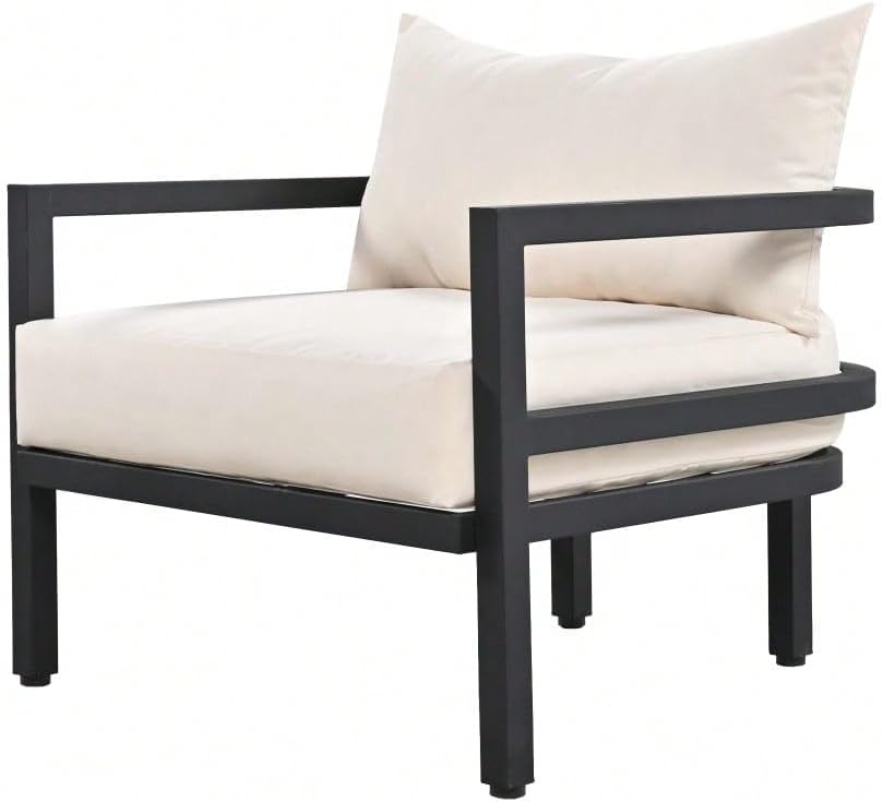 Multi-Person Outdoor Steel Sofa Set, Weather-Resistant (Waterproof/Anti-Rust/Anti-UV) Patio Seating for Garden & Lawn