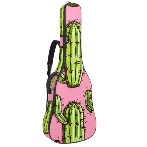 Housse guitare acoustique 109 cm sac à dos étui souple imperméable rose