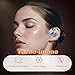 AMZISH AI Translation Earbuds Real Time 144 Languages, LCD Touch Screen Open Ear Wireless Translator Earbuds, Audifonos Traductores Inglés Español, with APP Translating Device