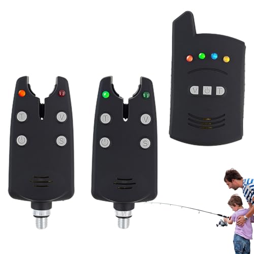 Kit d'avertissement de touche de pêche sans fil avec détecteur LED pour session de nuit