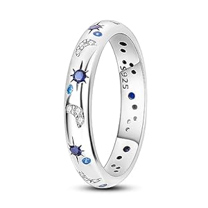 Hapour 925 Sterling Silver Ring for Women Ring Eternity Wedding Band Lovely Cat Animal Ring Anniversary Promise Ring