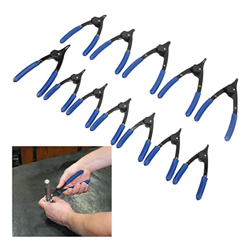 Circlip Plier, 12Pcs Snap Ring Pliers Set Straight Bent Jaw Universal Internal External Circlip Plier For Auto Repairing #TOP2