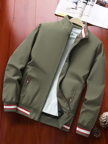Image of TAGAS Men's Regular Fit Zip-Up Casual Jacket for MENS || Bomber Jacket for Men || Stylish Jacket For Men ||Men's Regular Fit Zip-Up Casual jacket|| bomber jacket for men (MJ-9090)