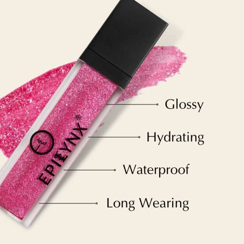 Epilynx By Dr. Liia Vegan Glitter & Matte Liquid Lip Gloss - Moisturizing Formula For Hydration & Long Lasting Wear - Cruelty Free, Paraben Free, Gluten Free - Sweet Tooth Fuchsia Pink #TOP1