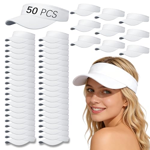 Image of Adjustable Sport Sun Visor Hats Bulk Solid Color Blank Golf Cap Anti Ultraviolet for Beach Tennis Baseball