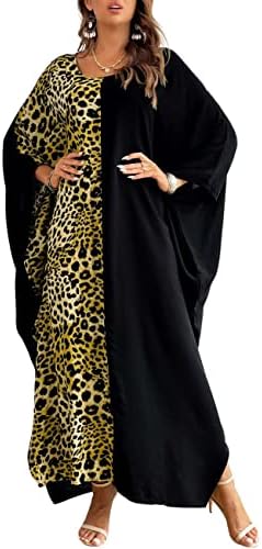 Bsubseach Kaftan Dresses for Women Swimsuit Coverup Solid Color Beach Caftan Loungewear