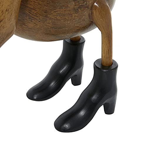 Deco 79 Bamboo Duck Handmade Sculpture, 16" X 6" X 11", Brown #TOP6