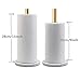 Paper Towel Holder Kitchen Standing Paper Towel Roll Holder with Marble Base for Bathroom Kitchen Countertop(Brushed Gold,White Base KZ22)