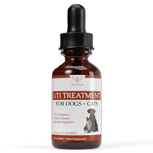Cat & Dog Urinary Tract Infection Treatment - Helps with Bladder, Kidney, Incontinence, & More - Cat UTI - Dog UTI Treatment - Feline UTI Treatment - Cat UTI Remedy - Dog UTI - 1 fl oz