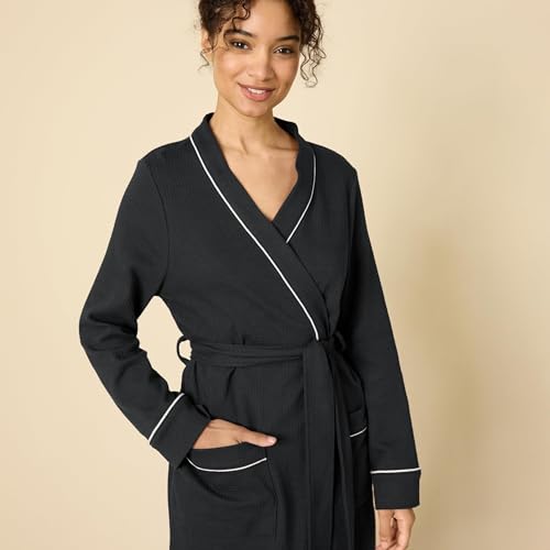 image for Amazon Essentials Women's Lightweight Cotton Waffle Mid-Length Bathrob