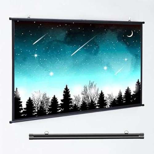 Écran de Projection Mural à dérouler Manuel pour cinéma Maison, 76,2 cm, 101,6 cm, 127 cm, 152,4 cm, 183 cm (4:3, 76,2 cm)