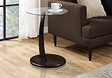 Coaster Home Furnishings Accent Table with Round Glass Table Top Cappuccino and Clear