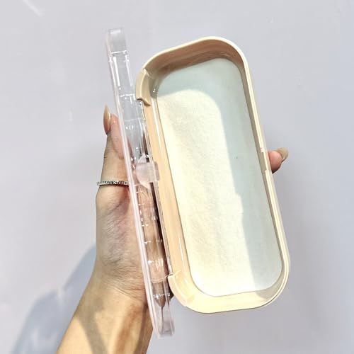 Image of Glasses Case Hard Shell, Clear Eyeglass Case, Cute Holder for Sunglasses and Reading Glasses