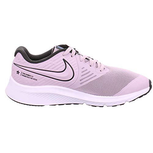 Nike Unisex-Kid\'s Star Runner 2 Grade School Running Shoe, iced Lilac/Off Noir-Solar-White, 6Y Regular US Big Kid