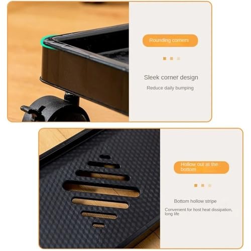 Soporte de piso para CPU, base móvil para torre PC, soporte estable para CPU con 4 ruedas giratorias miniatura 3