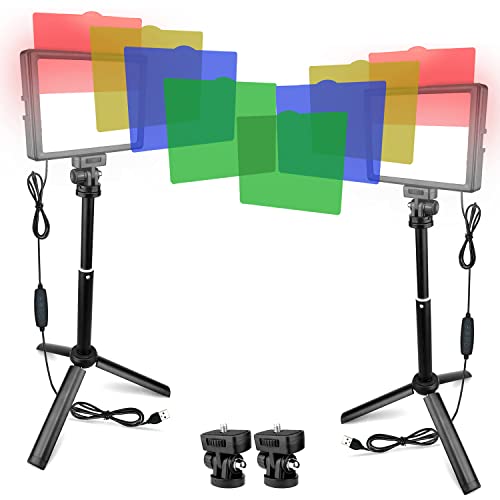 Acuvar Ultra Bright 120 Led Video & Photo Dimmable Light Panels Usb 2600K-5600K With Adjustable Tripod & 4 Color Filters For Iphone Android Smartphones Dslr Camcorder Cameras Vlogging (2 Pack) #TOP27
