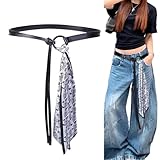 Réglage complet à la taille : sans les trous traditionnels, la sangle réglable et la boucle à anneau permettent un nouage flexible pour s'adapter à des tailles comprises entre 60 et 100 cm. Assure un ajustement précis avec des pantalons taille haute, des pantalons larges, des robes et des hauts amples.