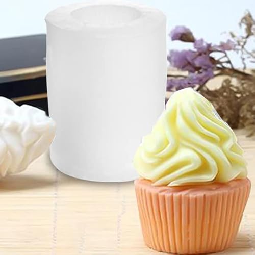 Hiceeden 8 Pack Ice Cream Candle Molds, Cone Shape Soap Making Mold, 3D Silicone Pastry Fondant Mold For Candy, Soap, Resin Clay, Bath Bomb, Cake Decoration #TOP7