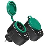 DEWENWILS WLAN Steckdose Outdoor, Smart Steckdose Aussen IP44 Wasserdicht, 3680W Alexa Steckdose Kompatibel mit Alexa, Google Home und IFTTT, Kein Hub Erforderlich, CE Zertifiziert, 2 Pack