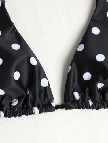 Image of ZAFUL 2 Piece Triangle Bikini for Women Knitted Rope Halter Bikini Sets Sexy Bathing Suit Side Tie Swimsuits Beachwear