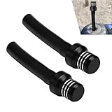 Zigeiya 2 PCS Car Fuel Tank Cap Breather Hoses, CNC Alloy Anti-leakage Vent Hose, Flexible Fuel Can Valve Tube, Universal Retrofit Accessory for 50cc 110cc 70cc 125cc ATV Dirt Bike Motorcycle (Black)