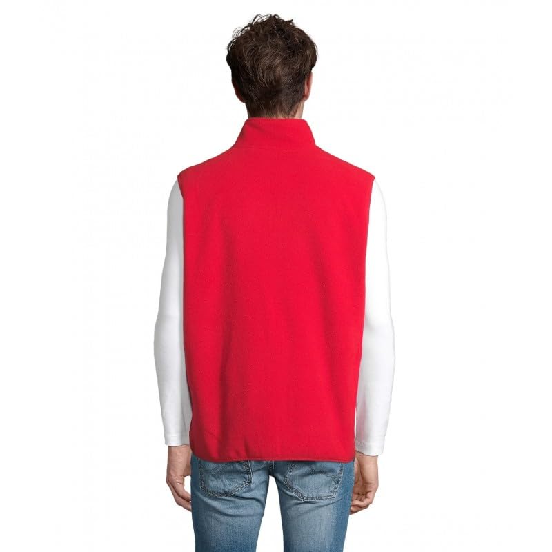 Veste micropolaire sans manche rouge SOL'S Factor BW pour homme et femme taille 2XL