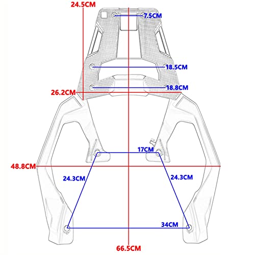 Support arrière X-ADV 2017-2020 de qualité supérieure pour top case - 3