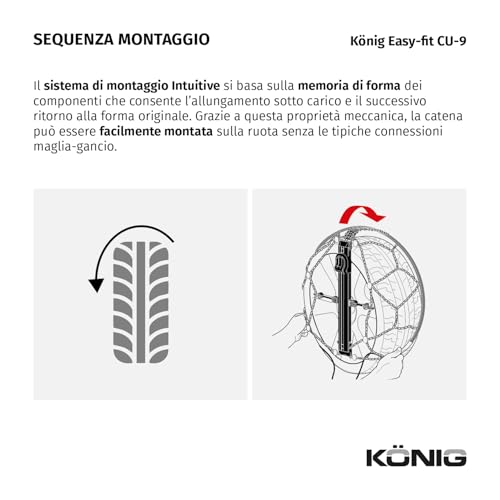 KÖNig EASY-FIT CU-9 060 - Catene Da Neve - 3