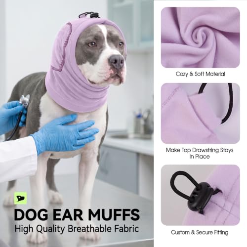 Image of No Shake Ear Wraps for Dogs, Dog Ear Cover with SoundProof Pads