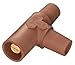 Hubbell Wiring Systems HBLTBN Single Pole Tapping"T" Connector, Female-Female-Male Connection, 300/400 Amp, 600VAC/250VDC, 4-3/4" Width, Brown
