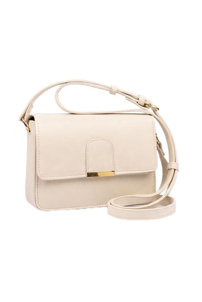 Elegant Beige PU Leather Crossbody Sling Bag for Women | Stylish Mini Flap Handbag with Adjustable Strap | Lightweight & Compact Daily Use Purse-image-26