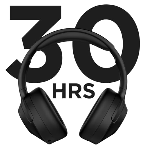 Image of Active Noise Cancelling Wireless Bluetooth Headphones with Mic and Clear Calls, Bluetooth 5.0, 30 Hours Playtime, Comfort Fit, Model 2