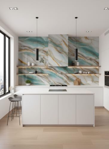 Image of VKR Premium Removable Self Adhesive Wallpaper Roll | Waterproof Peel & Stick Vinyl Sheet for Kitchen Countertops, Cabinets, Tables & Home Furniture Decor(Sky Gold, Pack of 1)