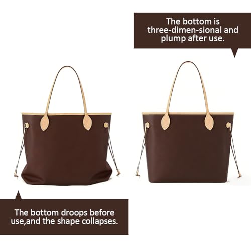Base de sac rectangulaire marron 30x15cm pour organiseur Neverfull MM - 5