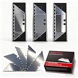 Utility Knife Blades, 30 Pack SK5 Steel Heavy Duty Box Cutter Replacement Blades with Plastic Case, Standard Size Razor Blades for Most Standard Utility Knives