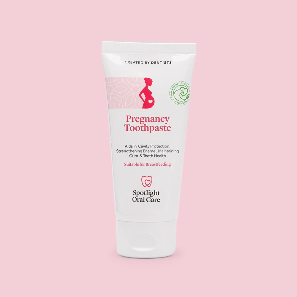 Spotlight Oral Care Toothpaste for Pregnancy | Protects Against Cavities & Strengthens Enamel | Toxin & Gluten-Free | Active Ingredients of Fluoride & Folic Acid | 100 mL/3.4 fl oz