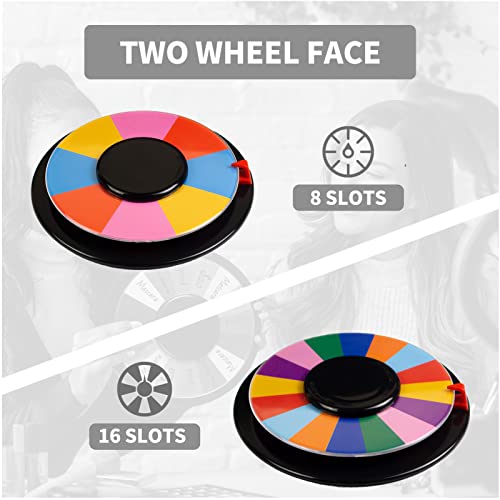 image for AZDVZD 8 Inch Table Spinning Wheel,Double-Sided 8/16 Slot Color Prize 