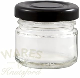 Mini Glass Jam Jars Pack 36 Gold Lids, 30ml Wedding Favours Jams Preserves Sweets Gifts
