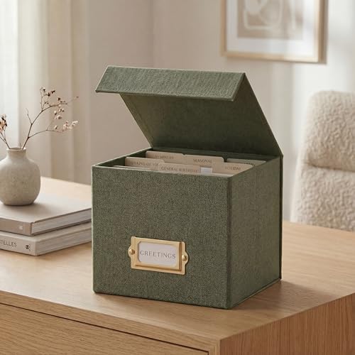 ZICOTO Beautiful Greeting Card Organizer Box With...