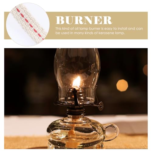 Miniatura 7 de Amosfun Quemador De Lámpara De Aceite Vintage Con Mecha Kit De Reemplazo Para Lámparas De Queroseno Soporte De Chimenea 7.87x2.95x4.33 Pulgadas 2 Piezas