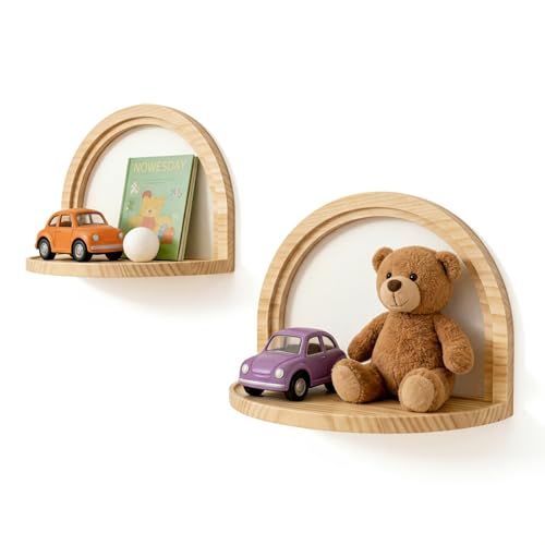 Walasis Boho Shelves Nursery Wall Decor: Mid Century Baby Room