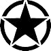 Produktbild NetSpares 120012794  1 x 2 Plott Aufkleber Army Star Special Edition Sticker Military Militär Stern