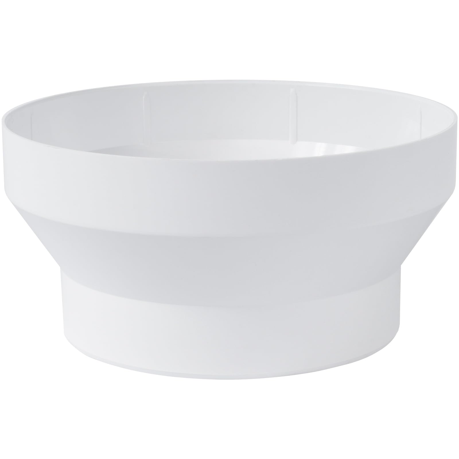 Vent Systems 125 to 100 mm / 5" to 4" Inch, White Plastic Duct Reducer Adapter - Image 2