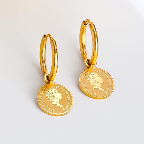 Image of Rubans Demi Fine Stainless Steel Hoop Earrings Daily Gift for Women & Girls