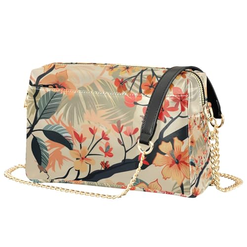susiyo Flowers and Branches Coral Crossbody Bags for Women PU Leather Crossbody Purse Small Shoulder Handbag Purses for Girls2